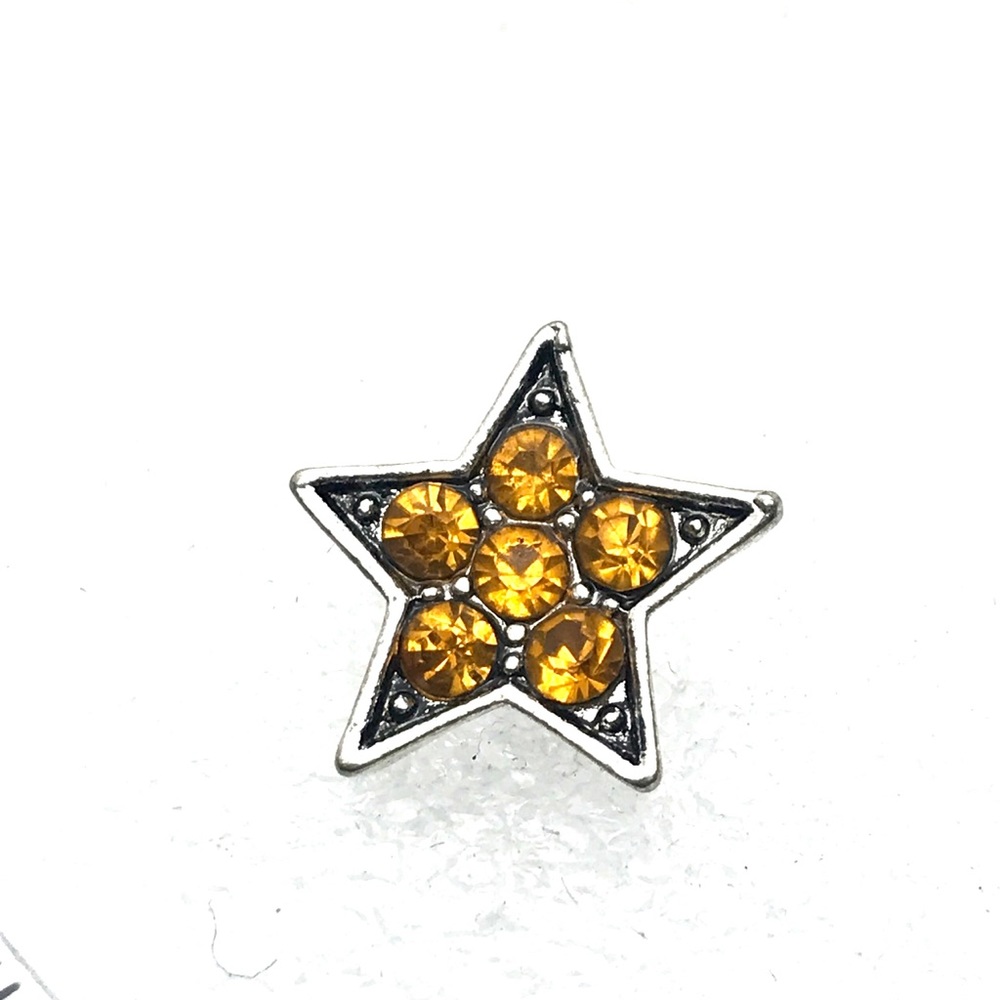 Star mini snap 12mm on silver ASM